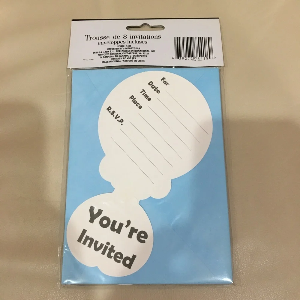 Baby Rattle Invitations Baby Shower / Reveal